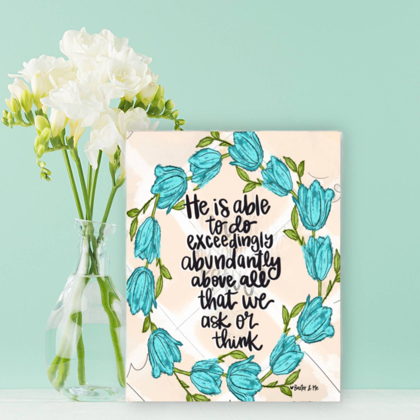 Baxter & Me Wrapped Canvas-Exceedingly Abundantly (8”x10”)