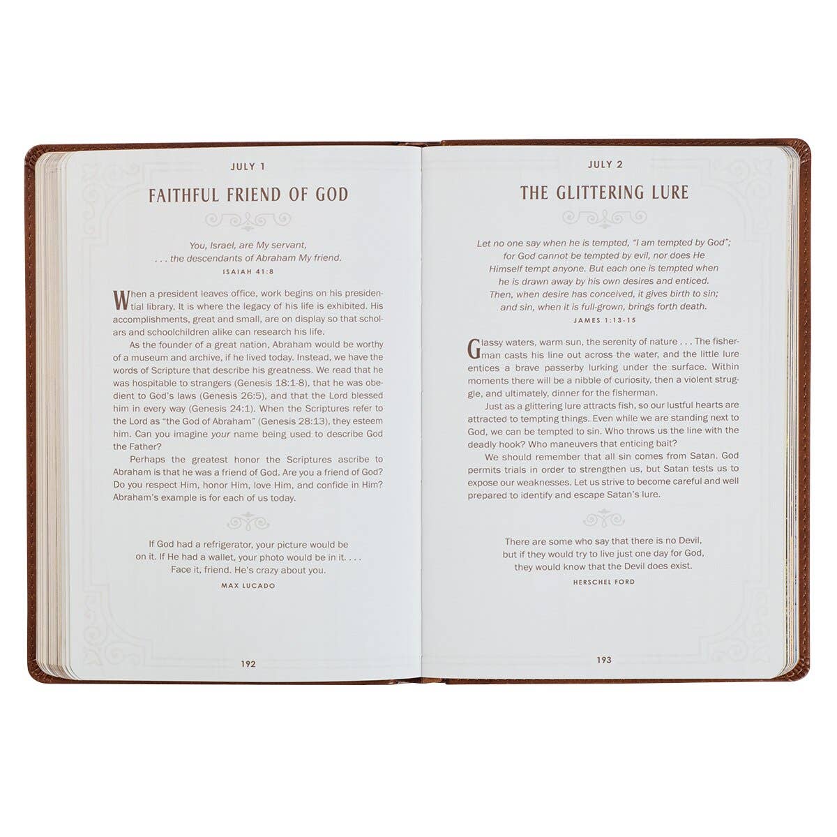 Christian Art Gifts Devotional Walking with God Large Print Faux Leather