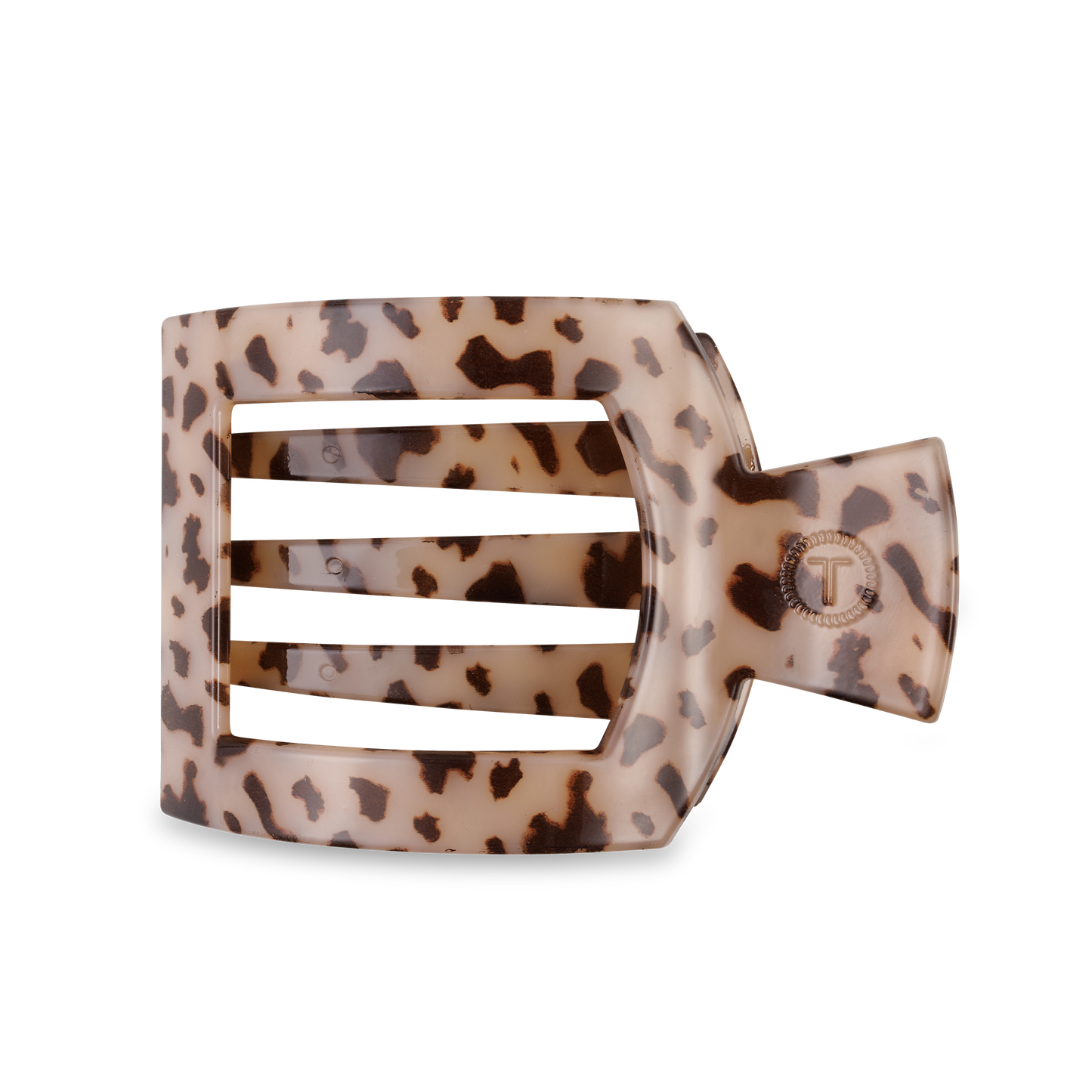 Teleties Large Square Flat Hair Clip-Blonde Tortoise
