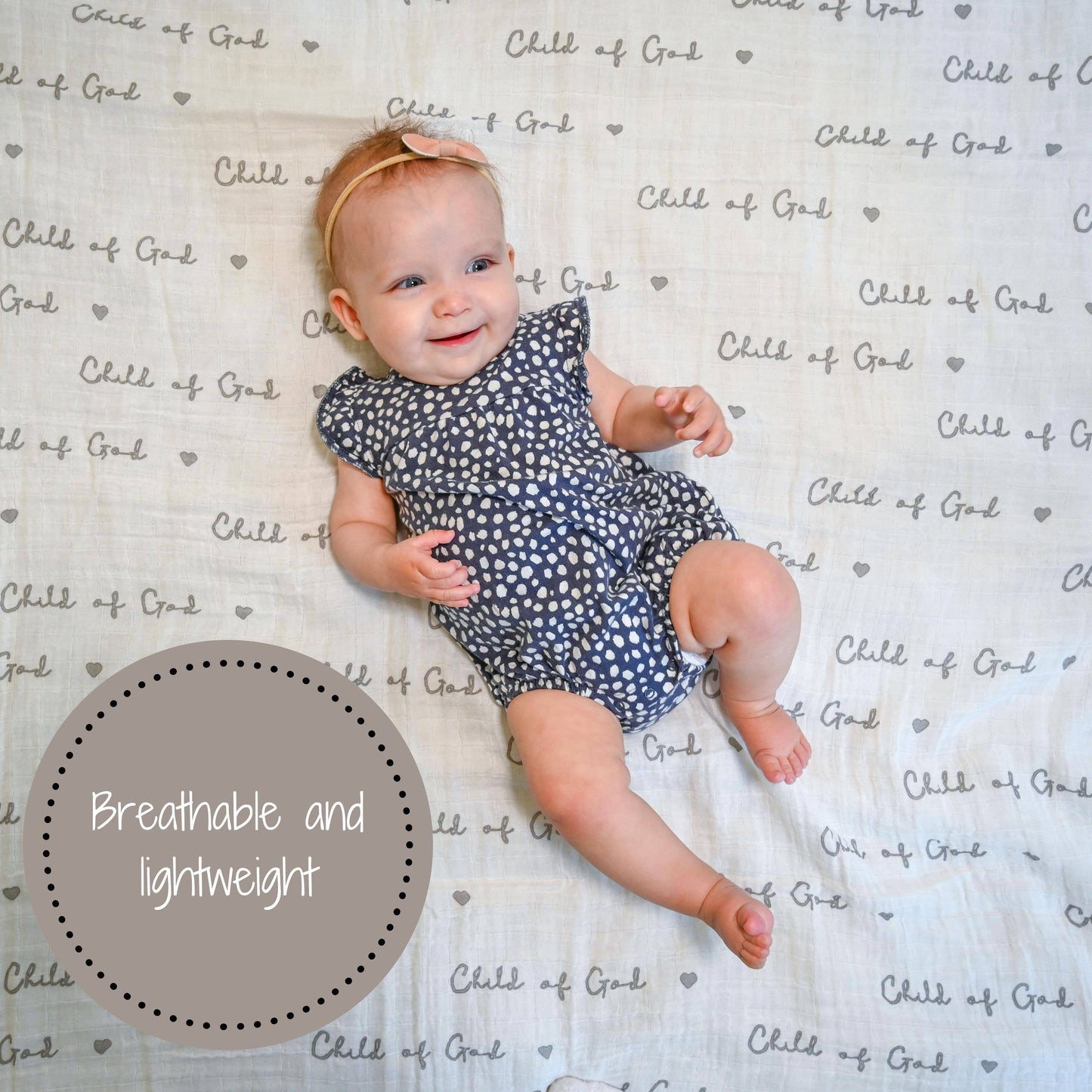 LollyBanks Baby Muslin Swaddle Blanket-Child of God