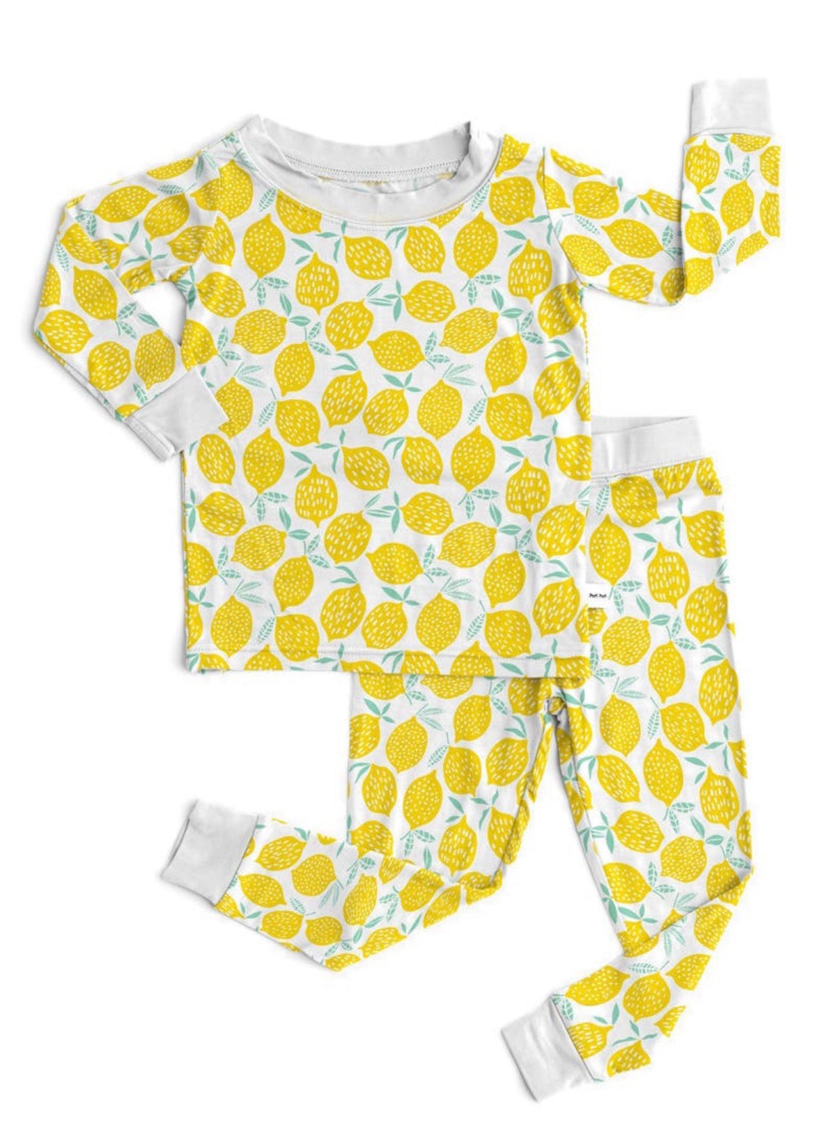 Little Sleepies Lemons Two-Piece Bamboo Viscose Pajama Set (Size 7/8)