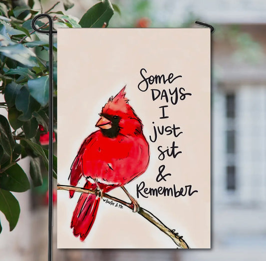 Baxter & Me Garden Flag-Sit & Remember Cardinal