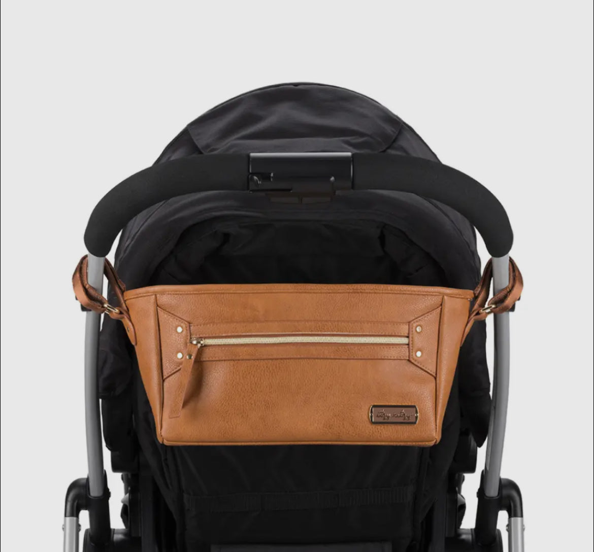 Itzy Ritzy Cognac Travel Stroller + Wagon Caddy