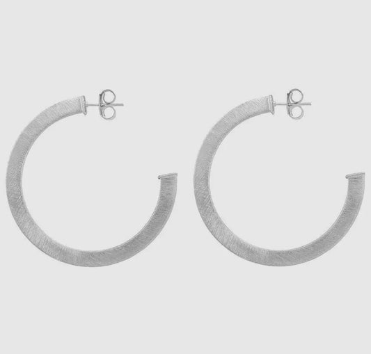 Sheila Fajl Elisa Hoop Earrings-Silver Plated