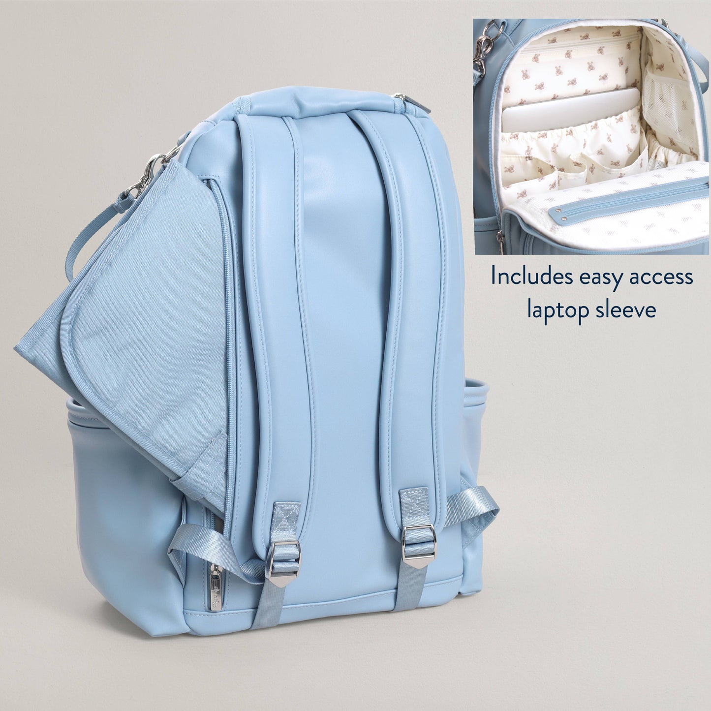 Itzy Ritzy Teddy Blue Boss Plus Backpack Diaper Bag