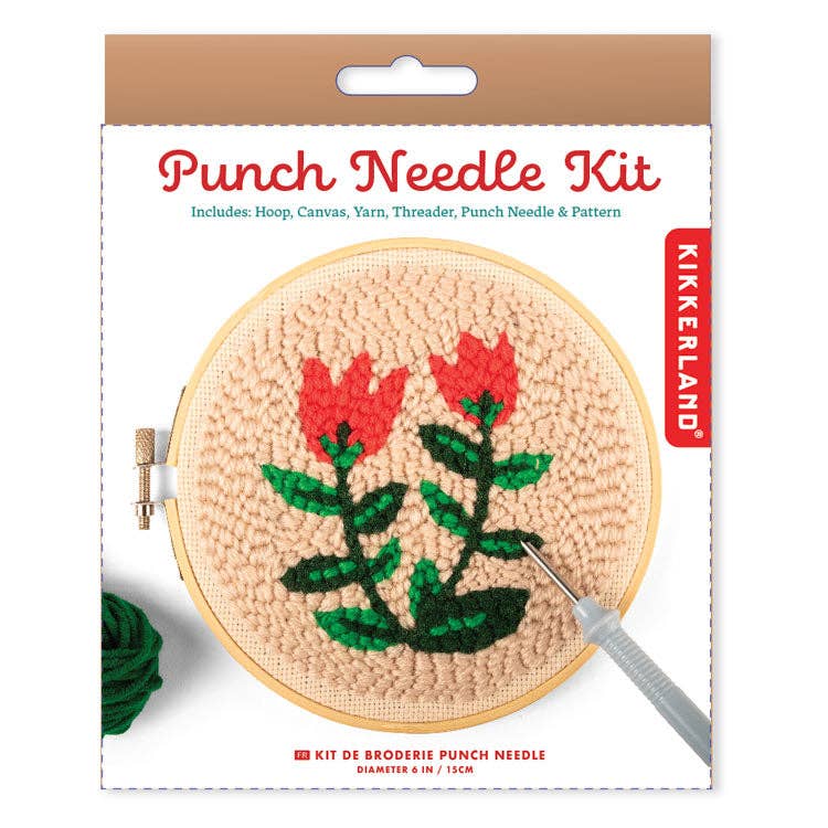 Kikkerland Punch Needle Kit-Tulips