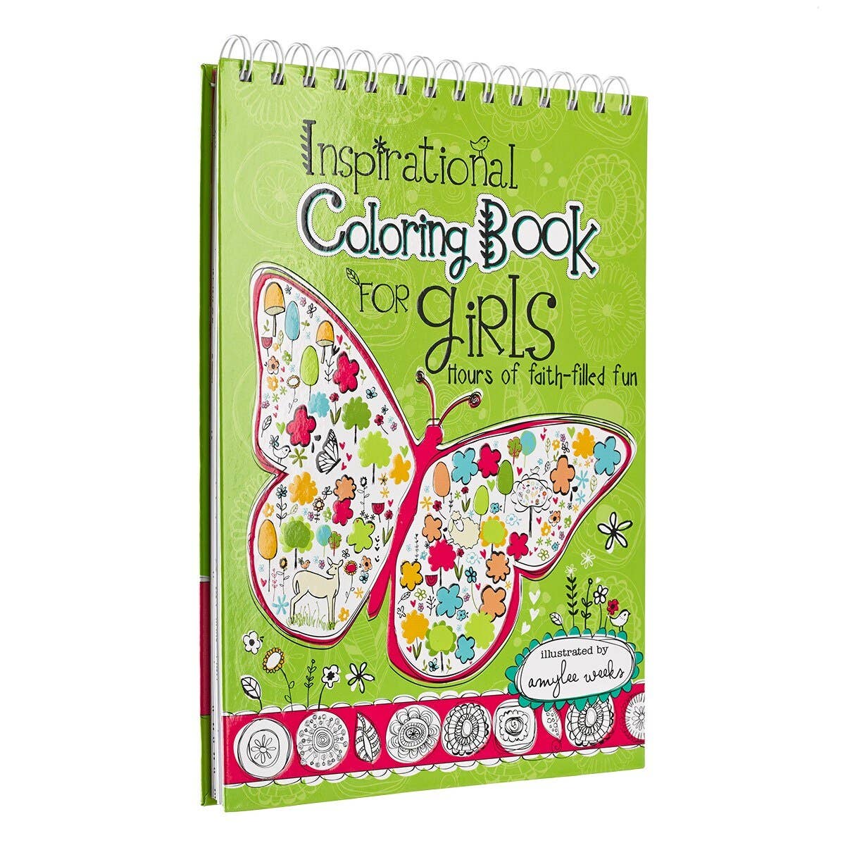 Christian Art Gifts Coloring Book Wirebound Inspirational for Girls