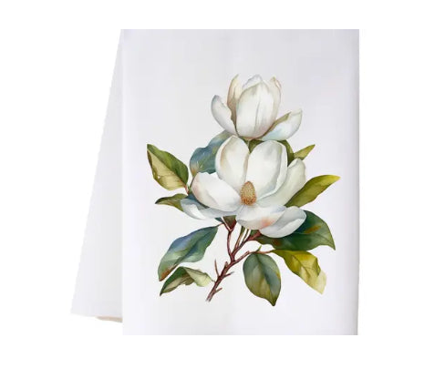 Cora & Pate Tea Towel-Magnolia Branch