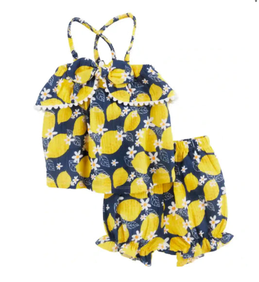 MudPie Lemon Short Set