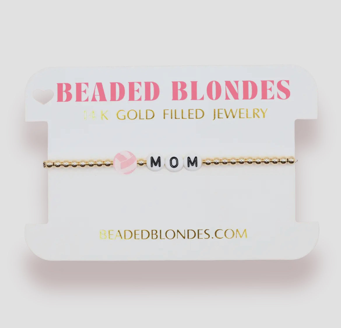 Beaded Blondes Volleyball Mom Bracelet-Standard