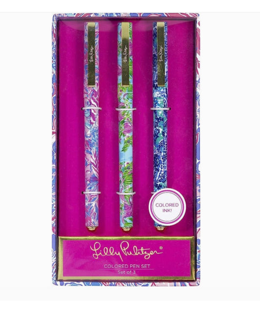 Lilly Pulitzer Colored Pen Set-Viva La Lilly
