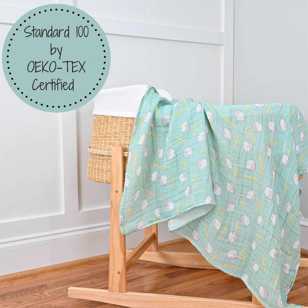 LollyBanks Baby Muslin Swaddle Blanket-Hole In One