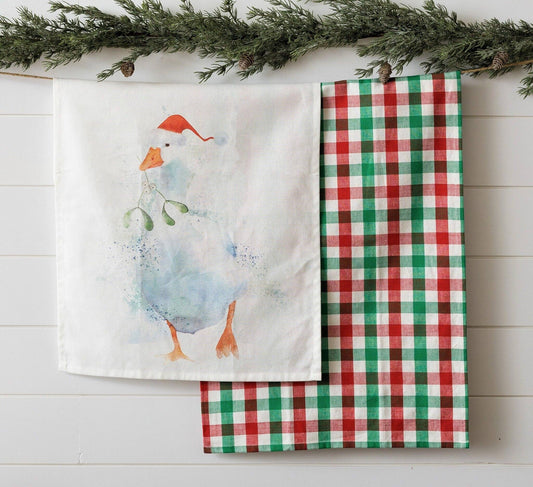 Audrey’s Home & Gifts Tea Towels-Winter Goose (Set of 2)