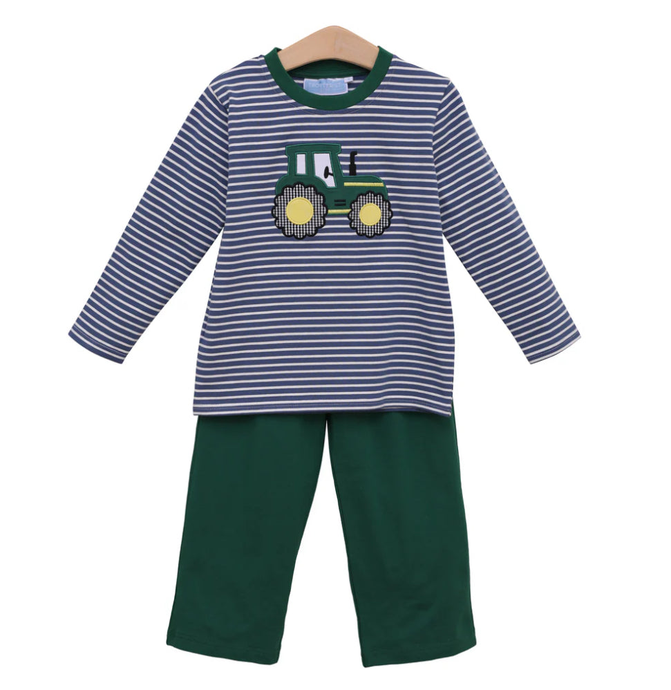 Trotter Street Kids Tractor Pants Set