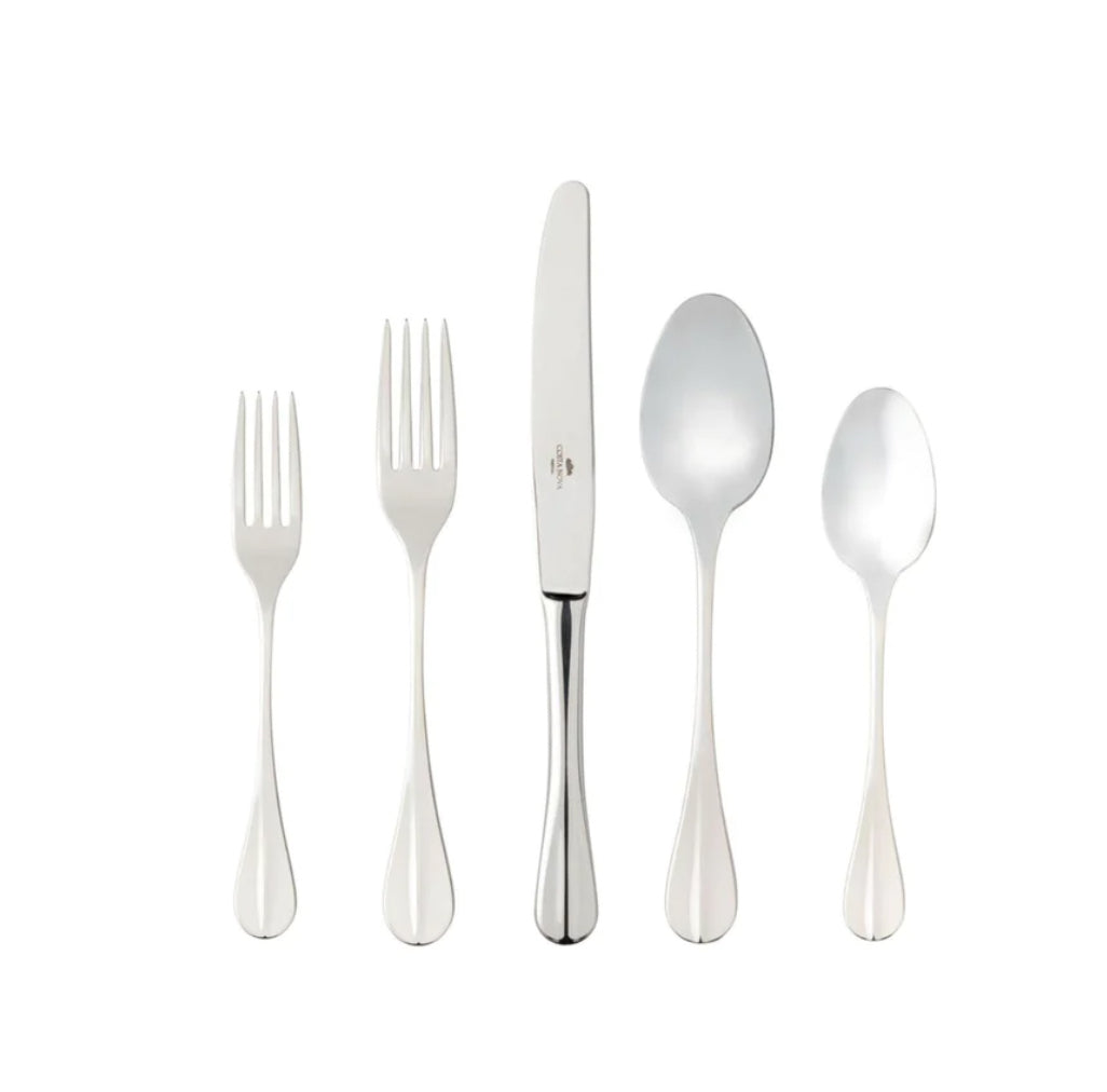 Costa Nova Nau Polished Stainless Steel Flatware 5 Pc. Set