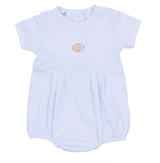 Magnolia Baby Touchdown Cutie Embroidered Bubble-Light Blue (9 months)