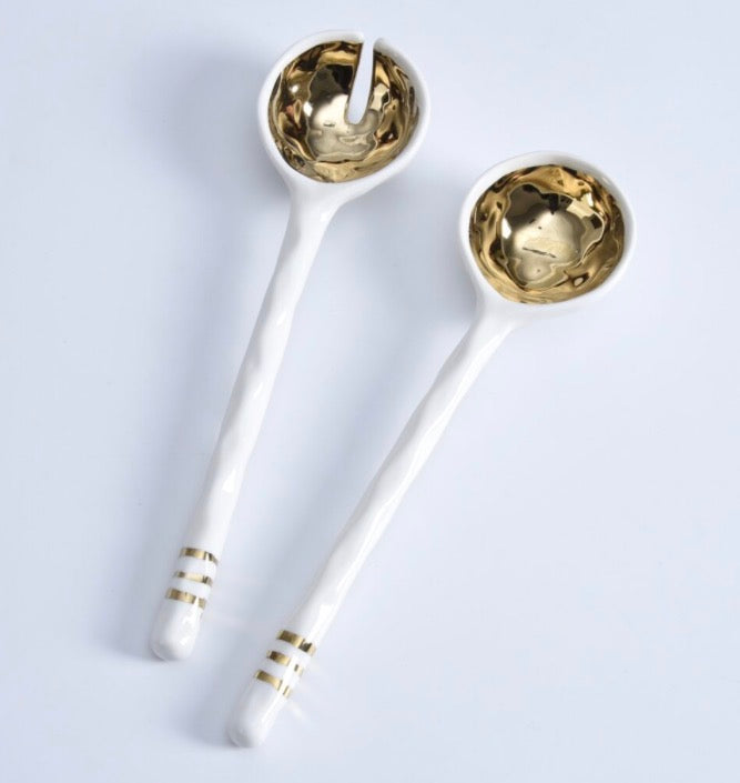 Pampa Bay Porcelain Salad Server Set