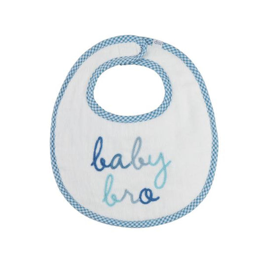 Mudpie Baby Bro Applique Terry Bib