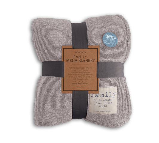 Demdaco Together Time Family Mega Blanket - Warm Grey