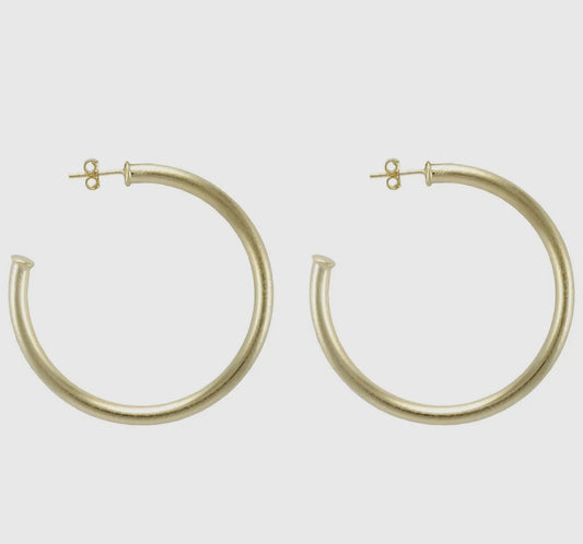 Sheila Fajl Small Everybody's Favorite Hoops-Brushed 18K Gold Plated