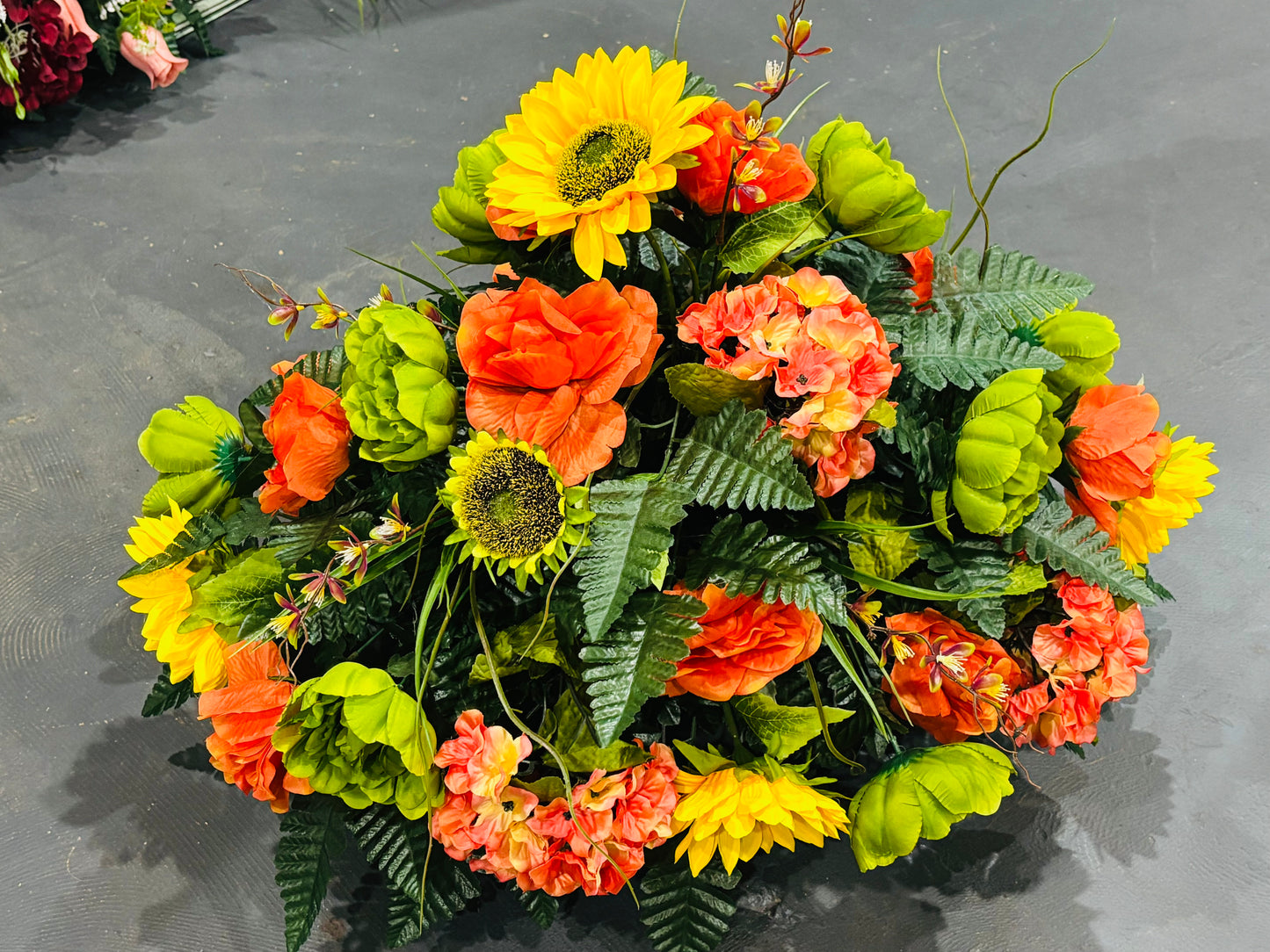 Sunflower & Orange Hydrangea Saddle