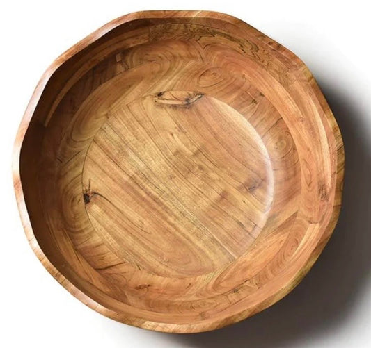 Coton Colors Fundamental Wood Large Ruffle Bowl