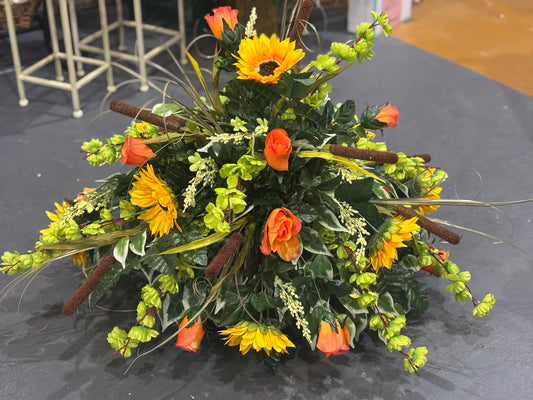 Sunflower/Cattail Memorial Tomb Saddle