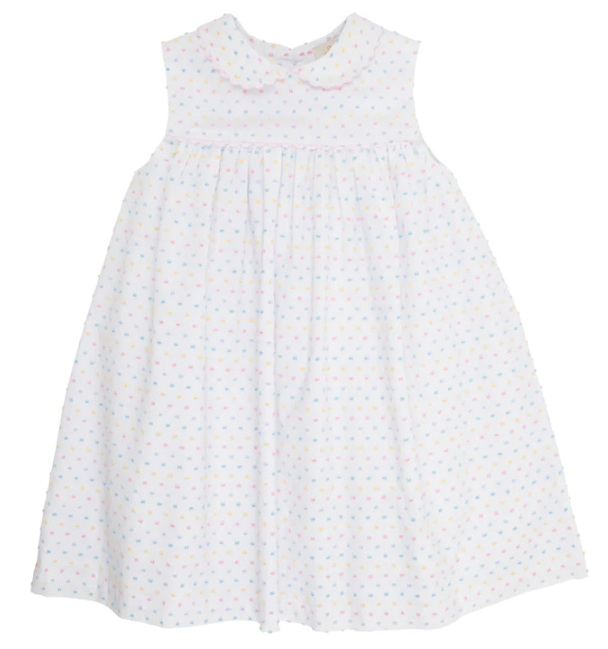 Beaufort Bonnet Sleeveless Mary Dal Dress-Worth Avenue White With Pastel Dallas Dot