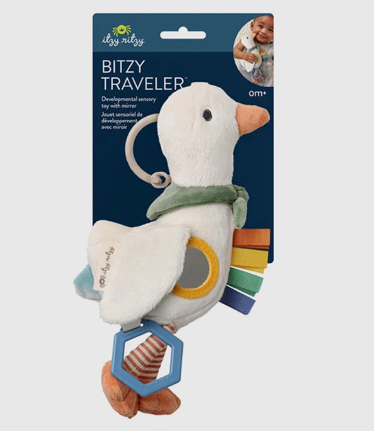 Itzy Ritzy Bitzy Traveler Developmental Sensory Toy-Gracie the Goose