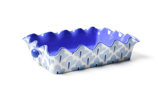 Coton Colors Sprout Ruffle Casserole-Iris Blue (14 in)