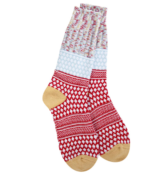 World’s Softest Socks Holiday Gallery Textured Crew-Wonderland Multi