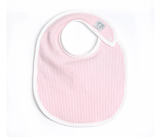 Stork & Loom Pink Seersucker Bib