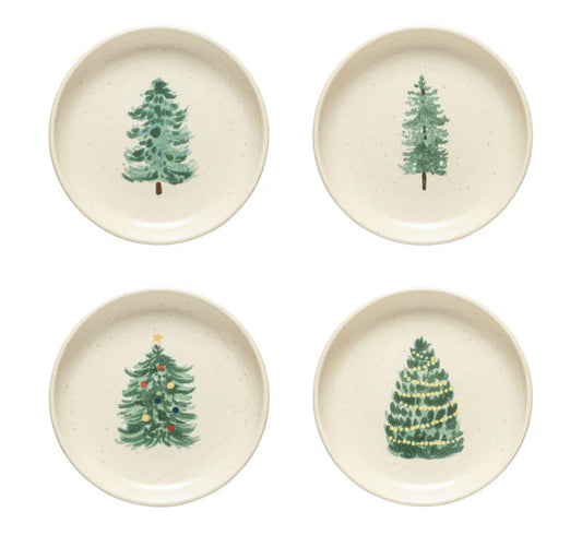 Casafina Pacifica Christmas Tree Appetizer Plates (Set of 4)