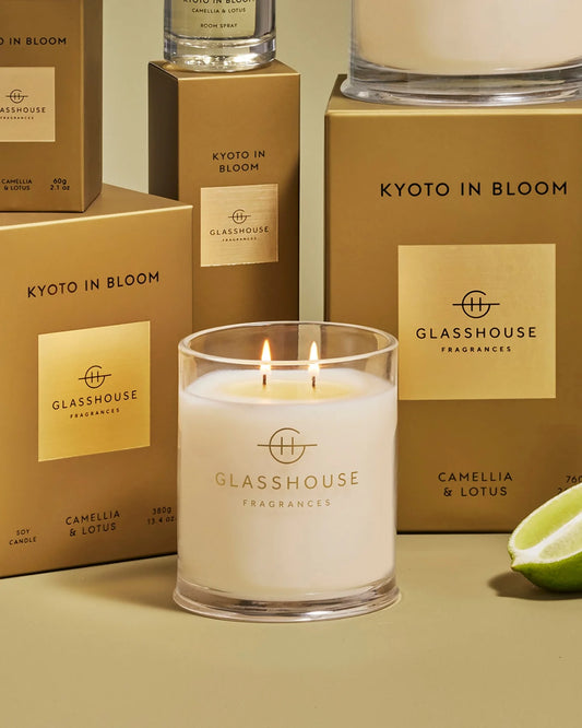 Glasshouse Fragrances 13.4 oz. Scented Candle-Kyoto In Bloom