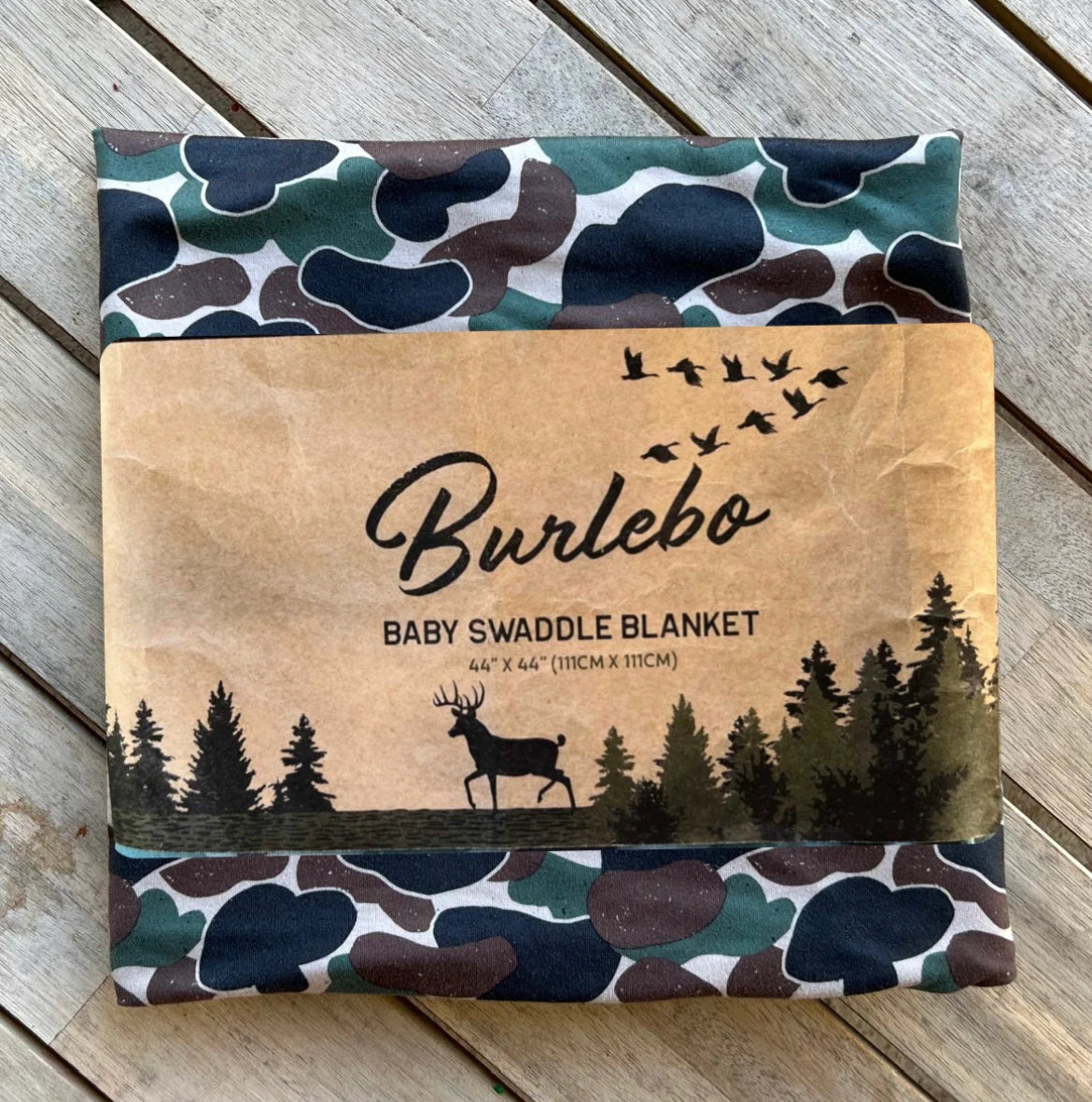 Burlebo Baby Swaddle Blanket-Throwback Camo