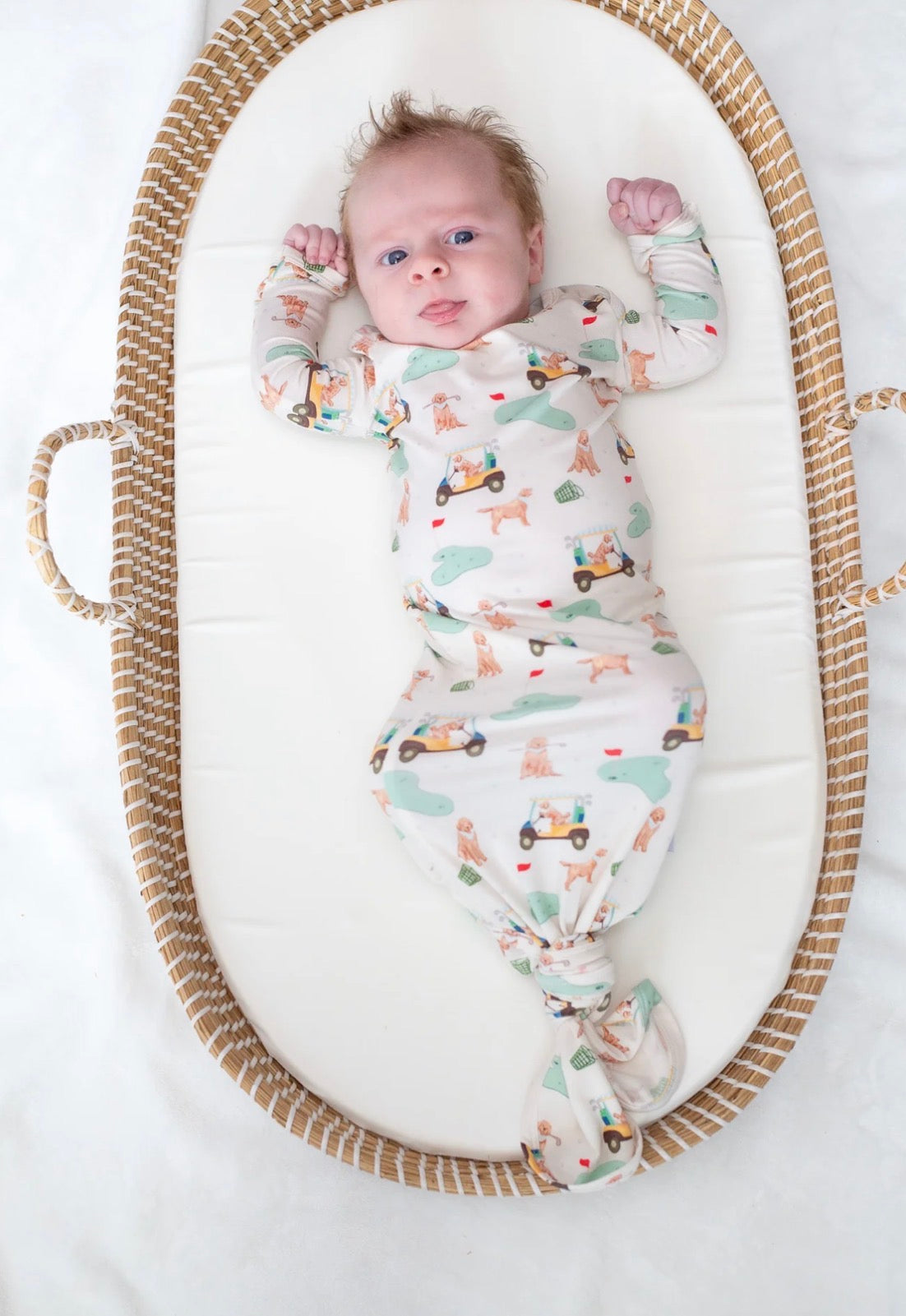 Goosies Knotted Gown-Barks & Birdies (0-3 months)