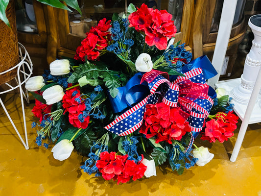 Patriotic Silk Saddle