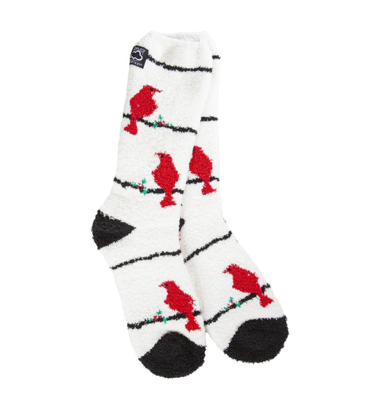 World’s Softest Socks Holiday Christmas Cozy Crew-Cardinal