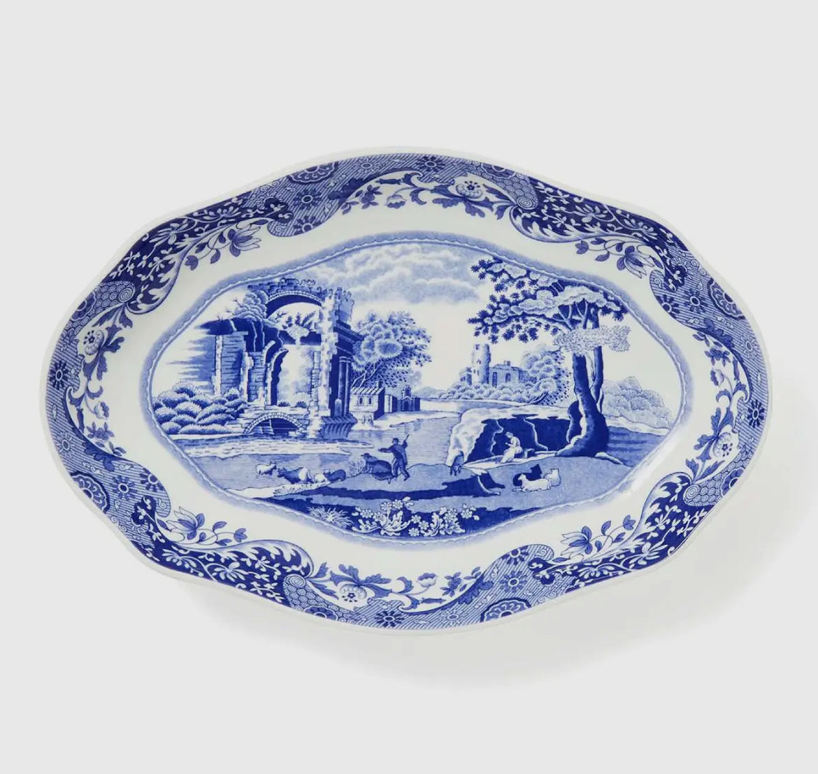 Spode Blue Italian Pickle Dish (8.5")