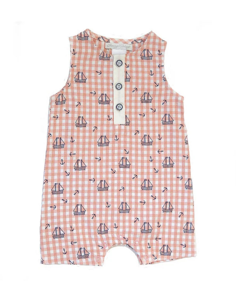 Carriage Boutique Nautical Boats Baby Boy Romper (6 months)