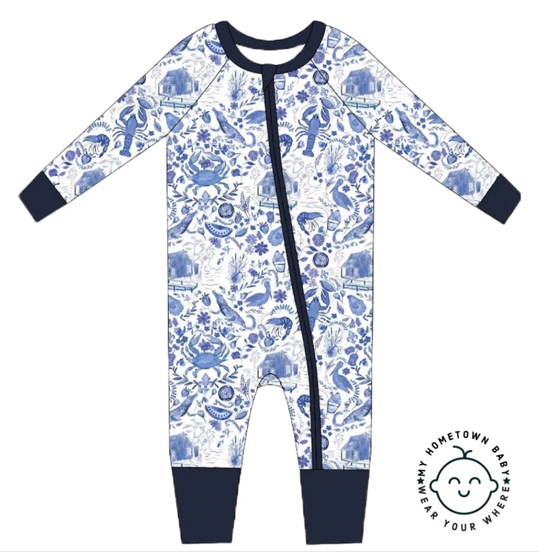 My Hometown Baby Southern Blues Premium Bamboo Zippy