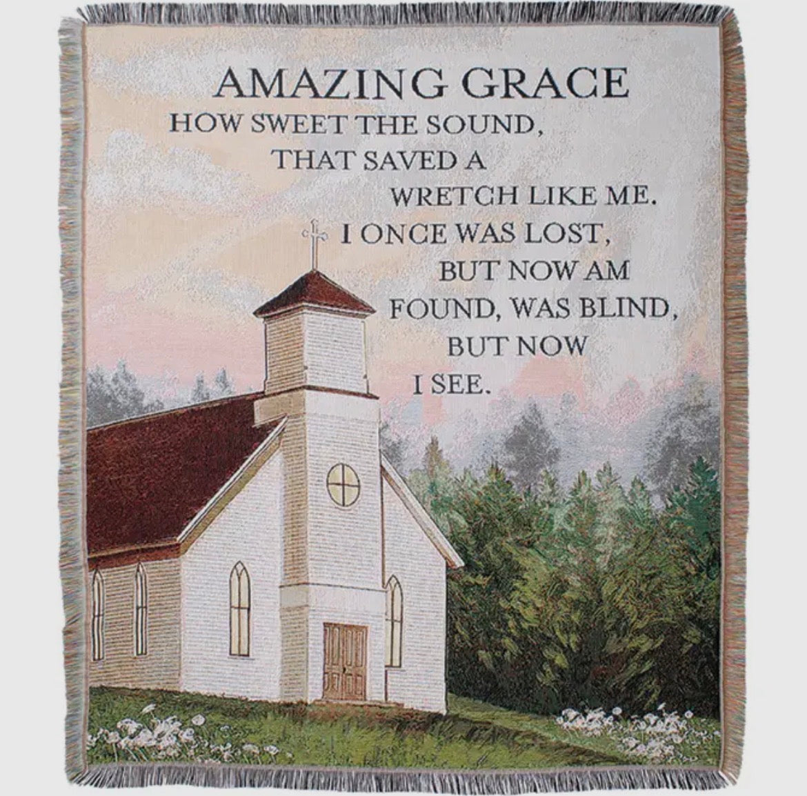 Carson Home Gifts Woven Tapestry Throw-Amazing Grace