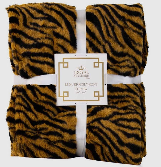The Royal Standard Luxuriously Soft Throw-Tiger Stripes