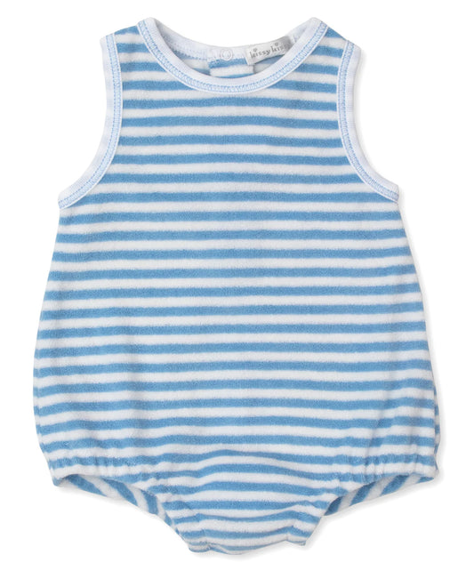 Kissy Kissy Cabana Terry Stripes Bubble-Light Blue (0-3 months)