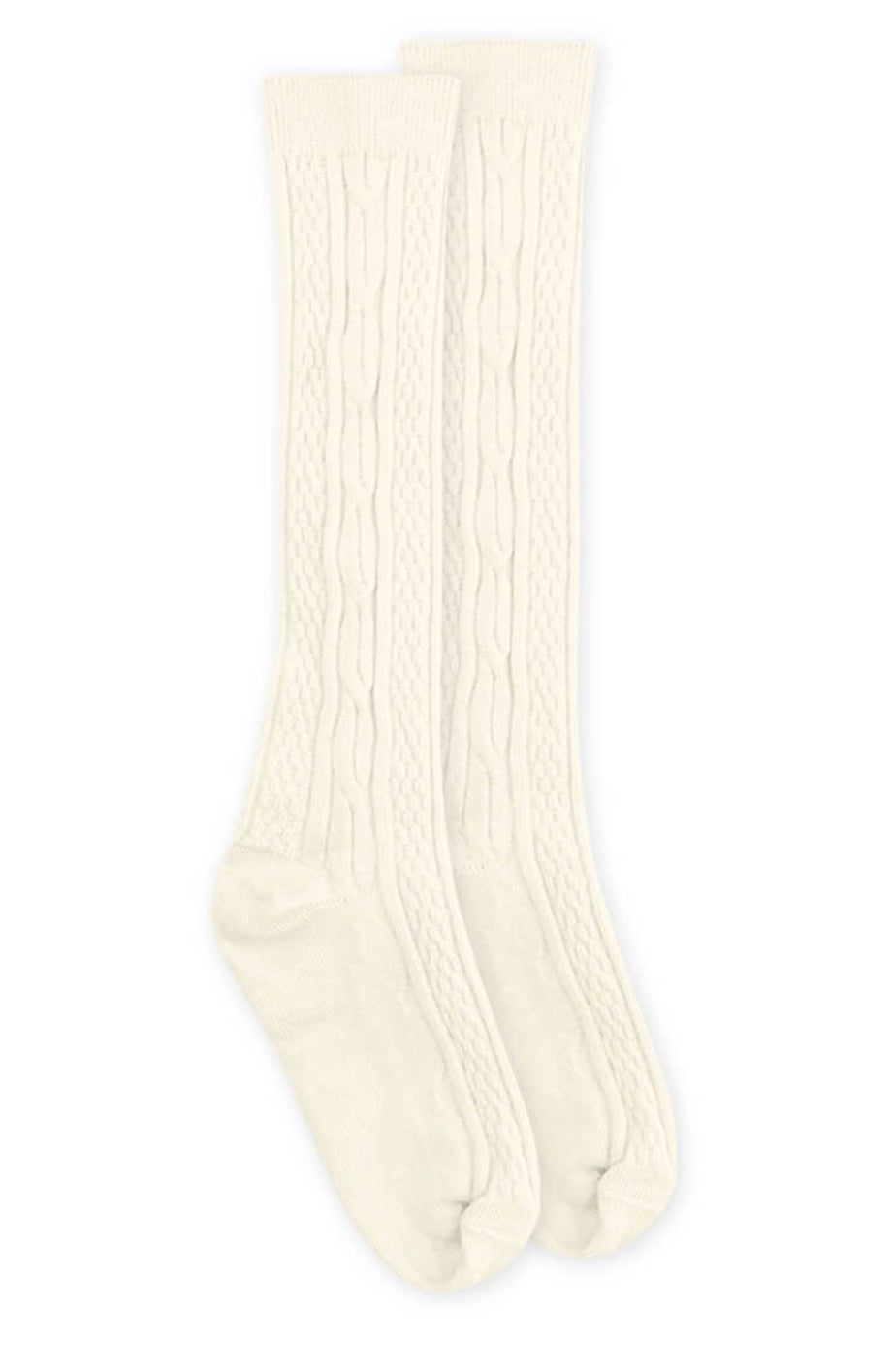 Jefferies Socks Classic Cable Knee High Socks-Ivory