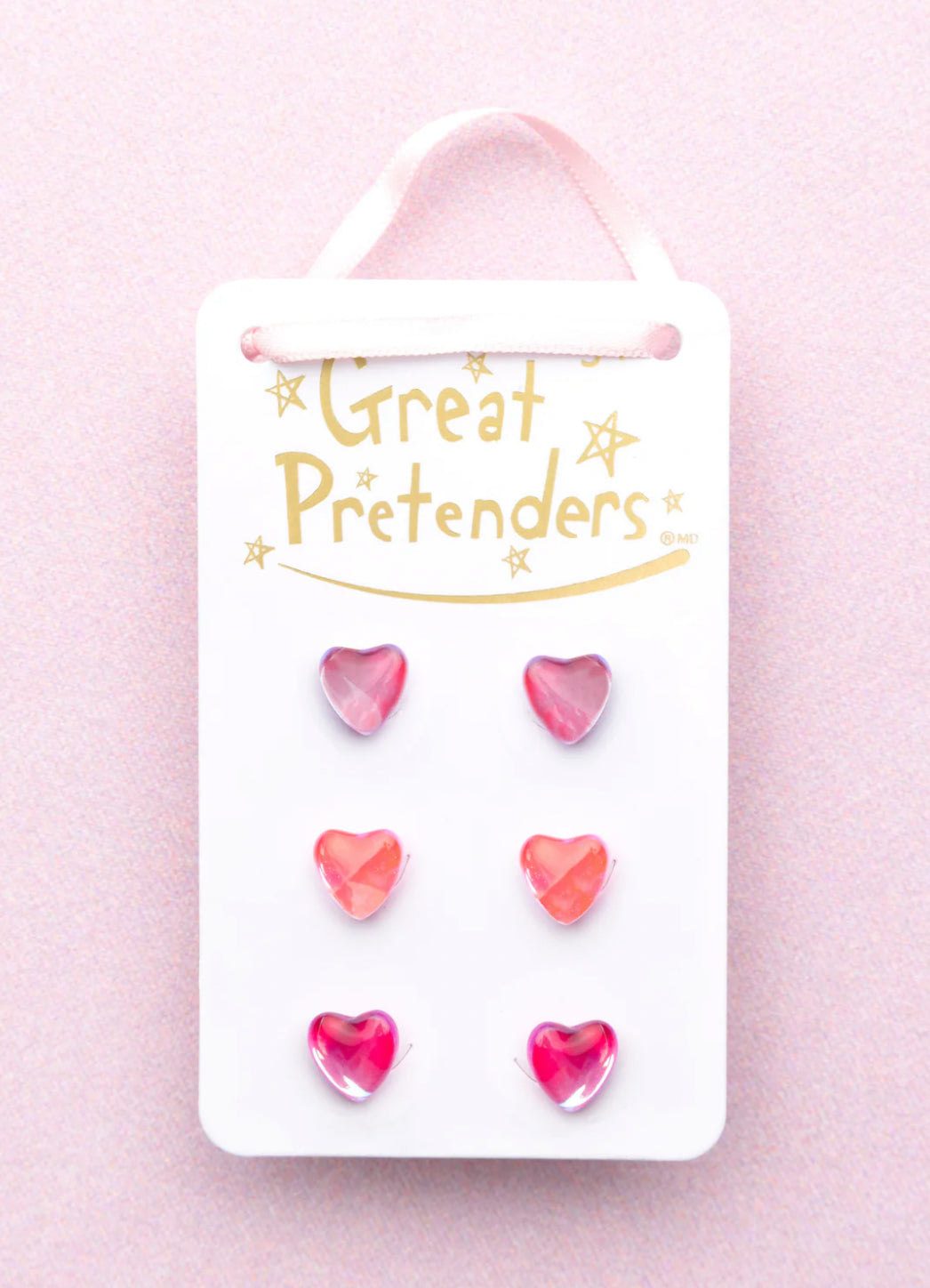 Great Pretenders Boutique Holo Heart Studded Earrings