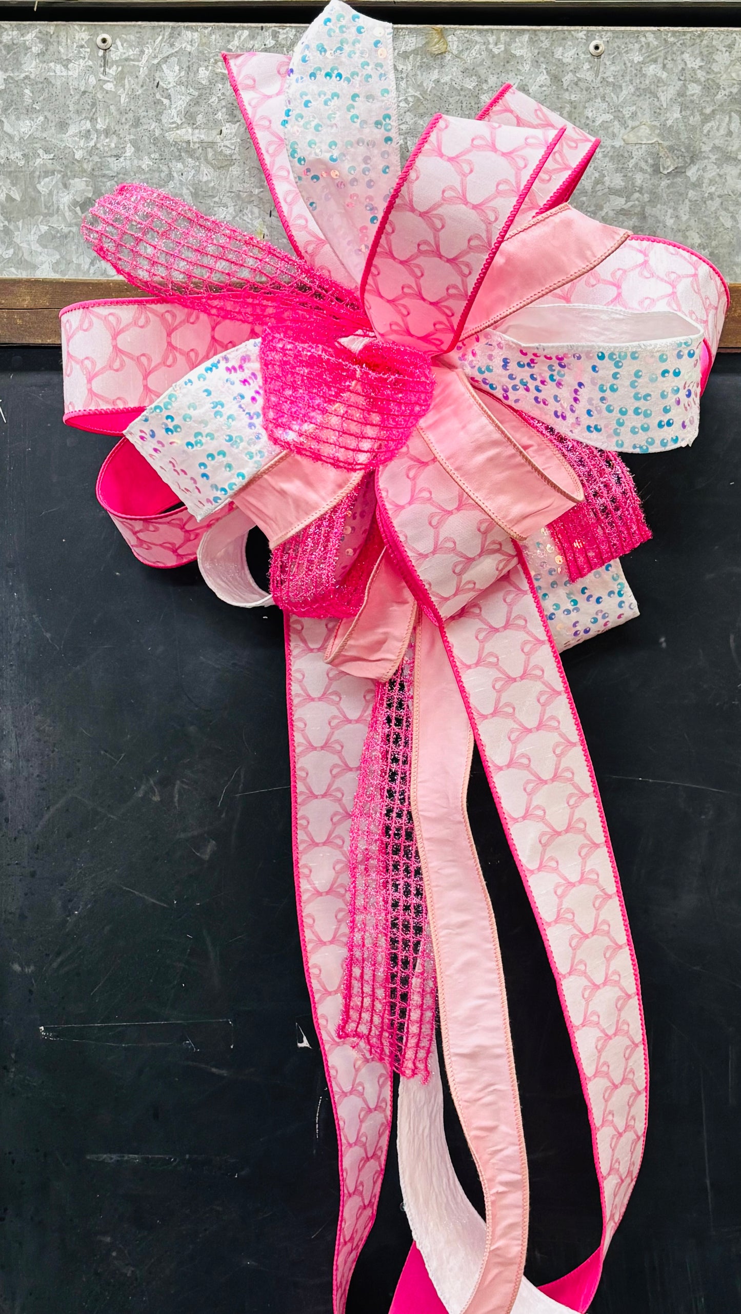 Large Pink Baby Bow(ribbon could differ)