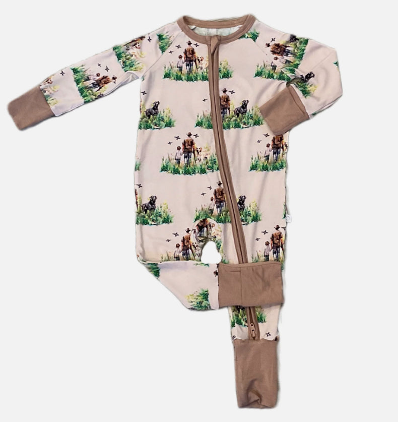 My Hometown Baby Bamboo Zippy Pajamas-The Hunt