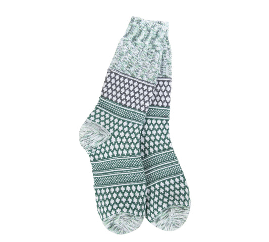 World’s Softest Socks Holiday Gallery Textured Crew-Spruce Multi