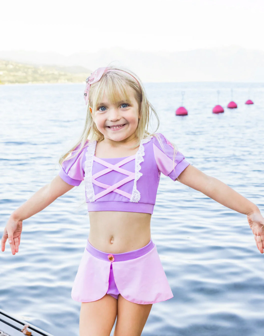 Great Pretenders Rapunzel Swim Suit (Size 5-6)